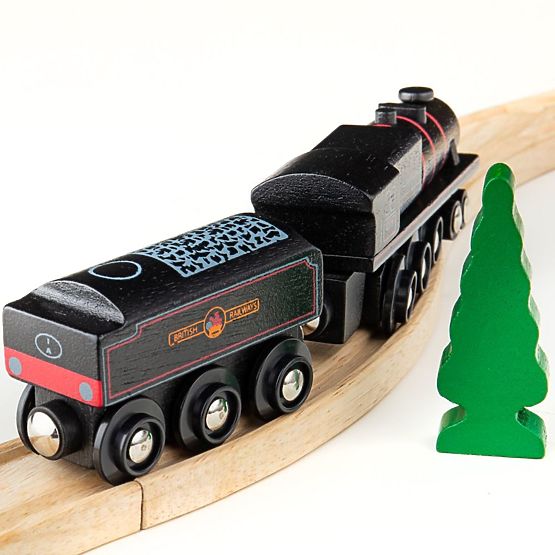 Bigjigs Rail Lesena replika motorne lokomotive Black 5
