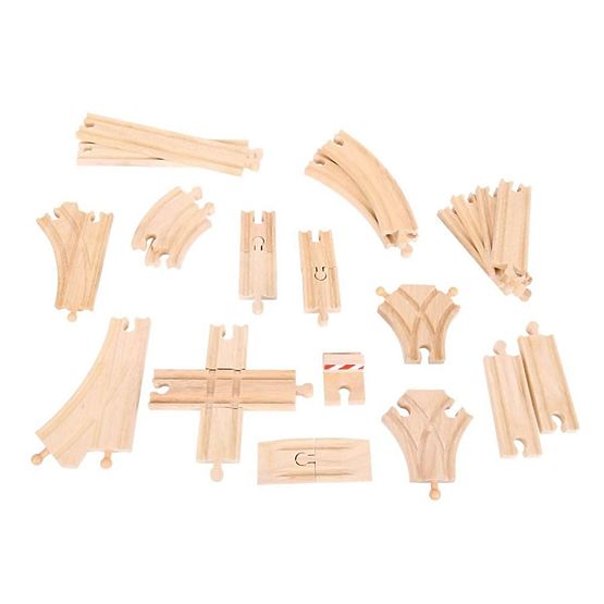 Bigjigs Rail Leseni tiri set 25 kosov