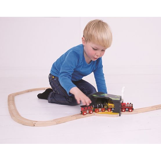 Bigjigs Rail Tunnel s stikalom lobanjske jame