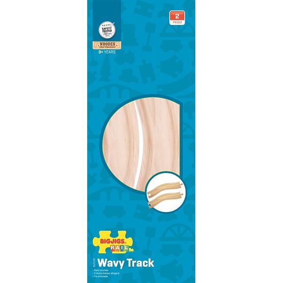 Bigjigs Rail Ukrivljene tirnice 22 cm 2 kos