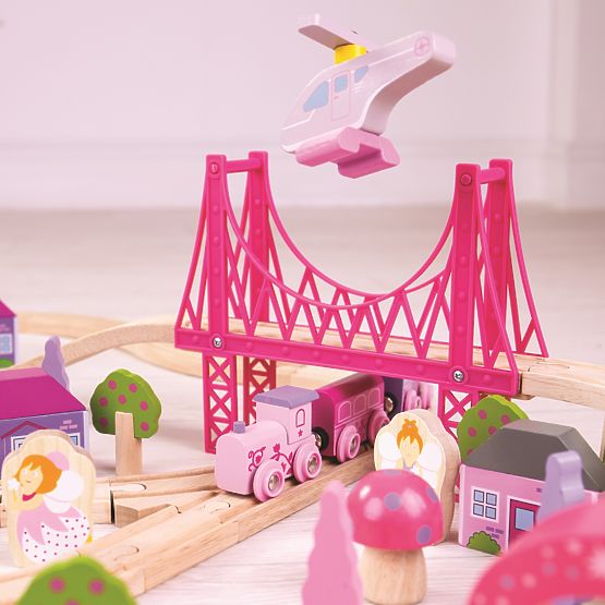 Bigjigs Rail Velika lesena tirnica za vlak princese