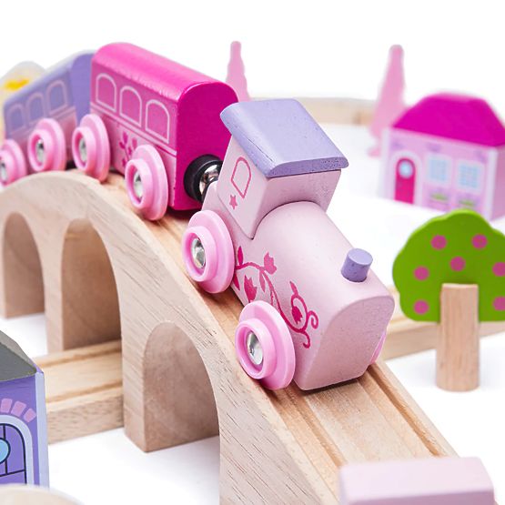 Bigjigs Rail Velika lesena tirnica za vlak princese
