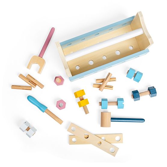 Bigjigs Toys 2 v 1 škatla za orodje