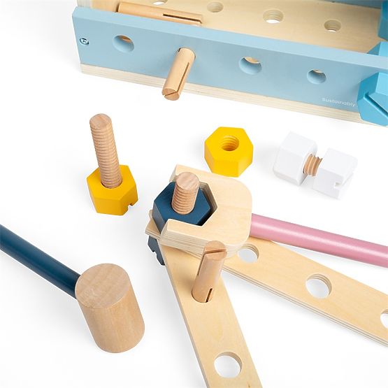 Bigjigs Toys 2 v 1 škatla za orodje