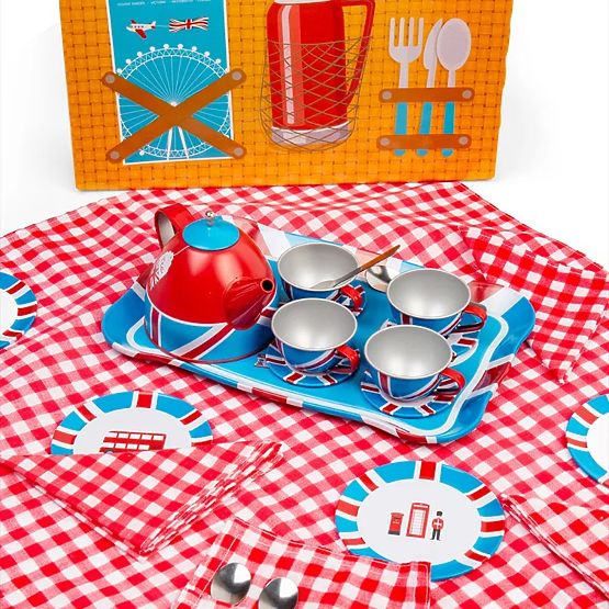 Bigjigs Toys Čajni set v kovčku London