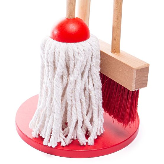 Bigjigs Toys čistilni igralni set rdeč