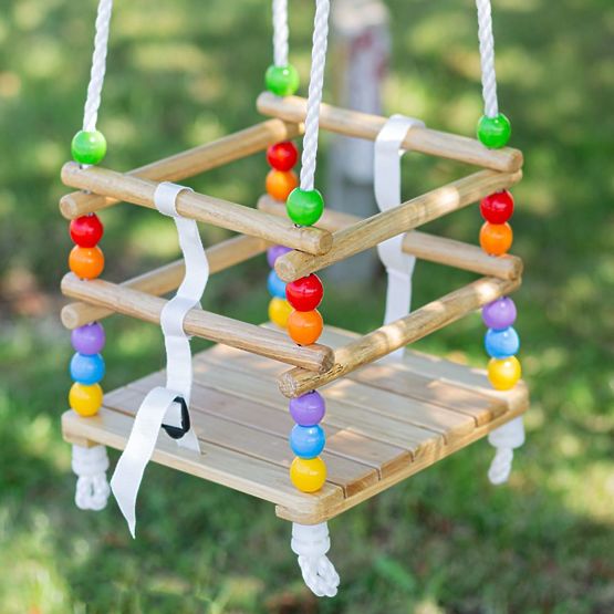 Bigjigs Toys Gugalnik iz lesenih kroglic