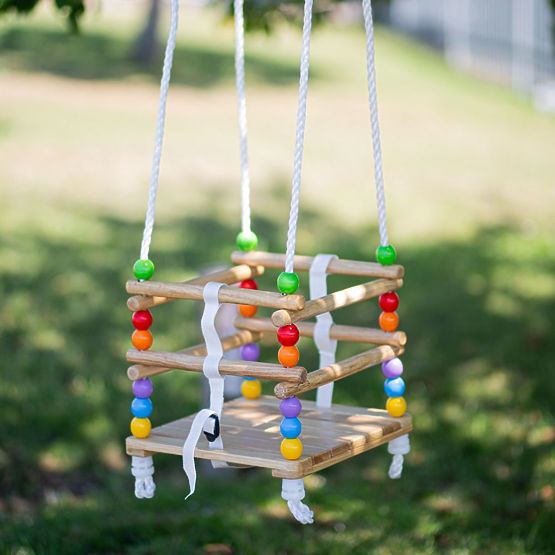 Bigjigs Toys Gugalnik iz lesenih kroglic