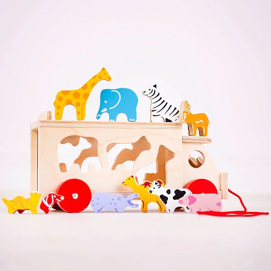 Bigjigs Toys Lesen avto z živalmi