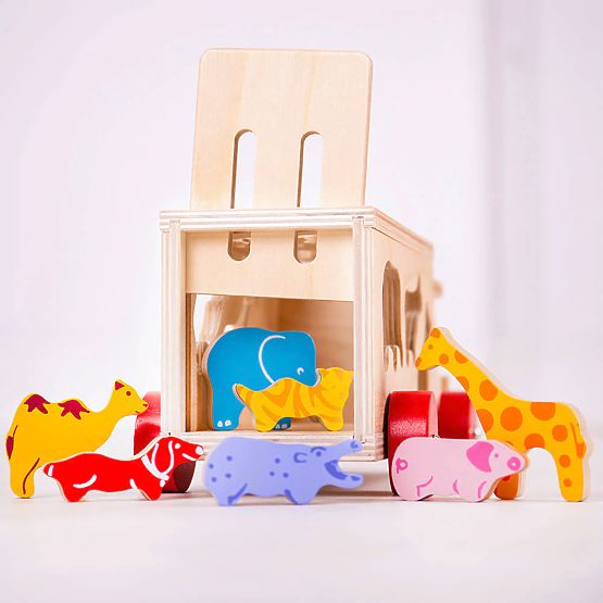 Bigjigs Toys Lesen avto z živalmi