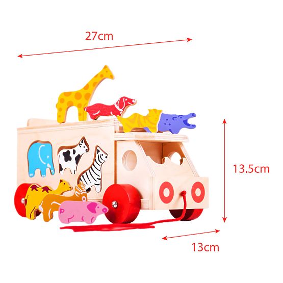 Bigjigs Toys Lesen avto z živalmi