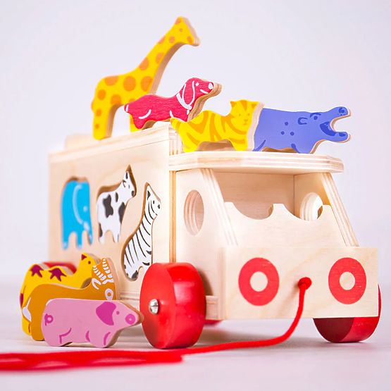 Bigjigs Toys Lesen avto z živalmi