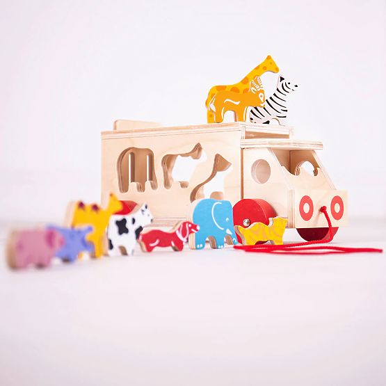 Bigjigs Toys Lesen avto z živalmi