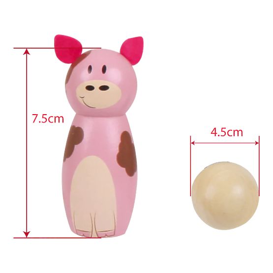 Bigjigs Toys Lesena farma kegljev