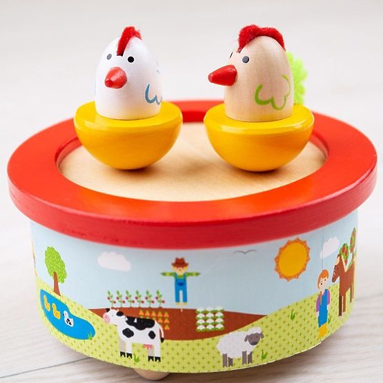 Bigjigs Toys Lesena glasbena skrinjica kmetija