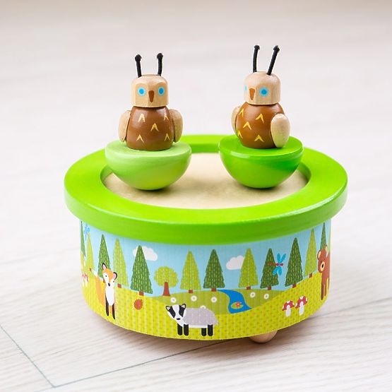 Bigjigs Toys Lesena glasbena skrinjica woodland