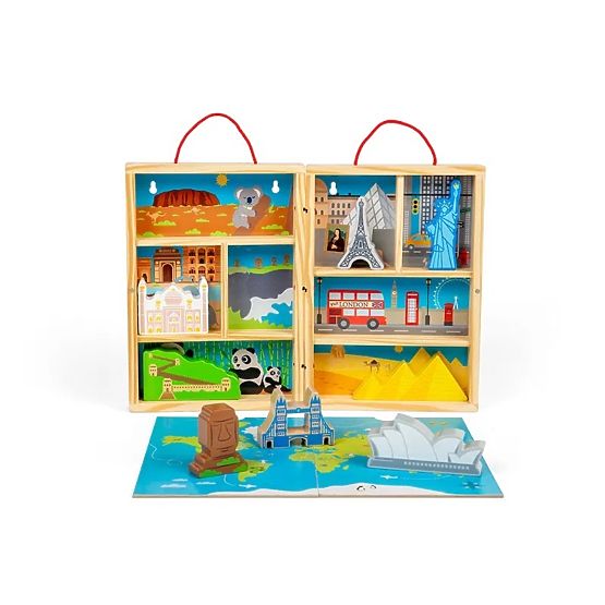 Bigjigs Toys Lesena potovalna igralna garnitura