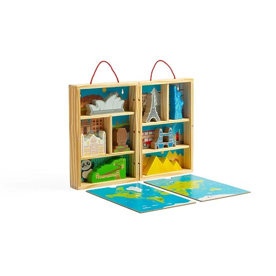 Bigjigs Toys Lesena potovalna igralna garnitura
