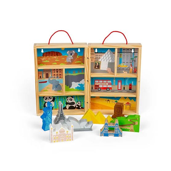 Bigjigs Toys Lesena potovalna igralna garnitura