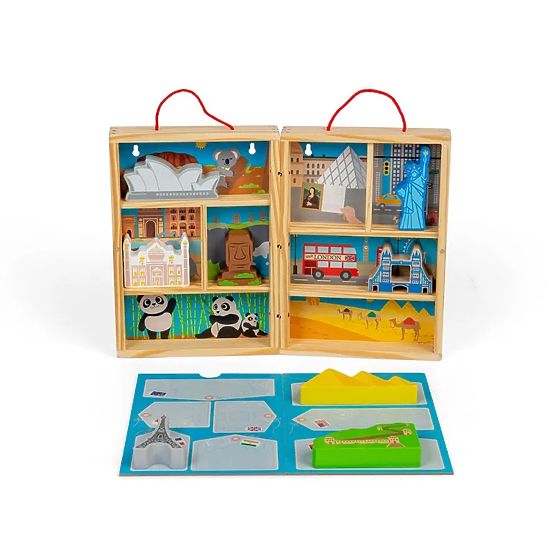 Bigjigs Toys Lesena potovalna igralna garnitura