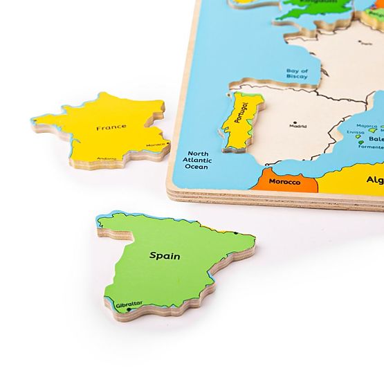Bigjigs Toys Lesena sestavljanka zemljevid Evrope 25 kosov