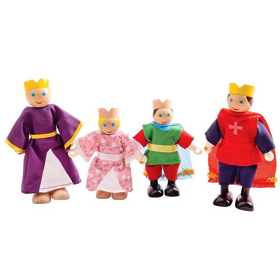 Bigjigs Toys Lesene figurice kraljeva družina