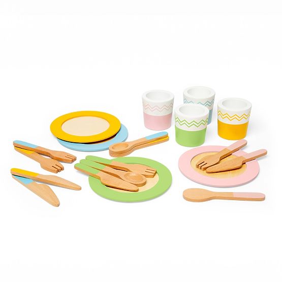Bigjigs Toys Leseni komplet za serviranje