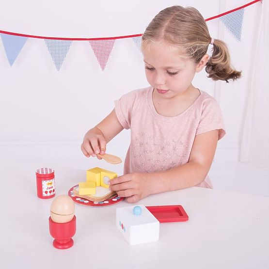 Bigjigs Toys Leseni set zajtrk