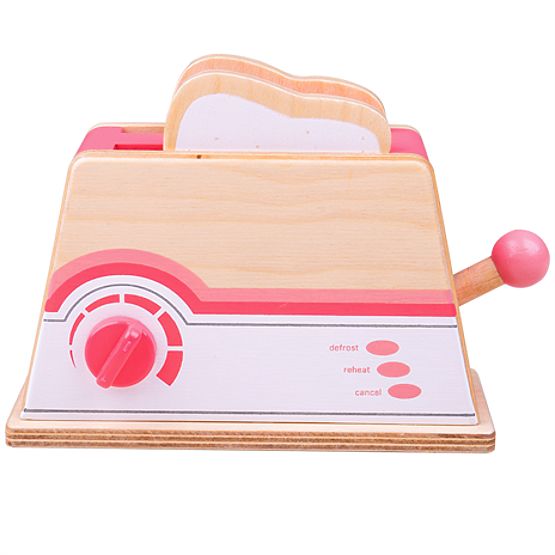 Bigjigs Toys Leseni toaster roza - poškodovana embalaža