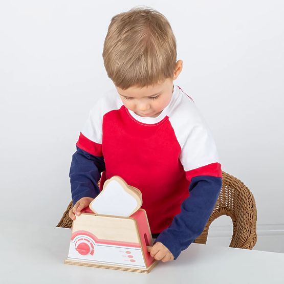 Bigjigs Toys Leseni toaster roza - poškodovana embalaža