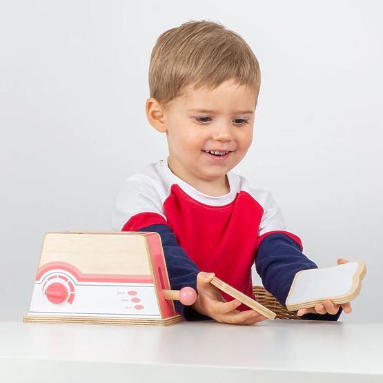 Bigjigs Toys Leseni toaster roza - poškodovana embalaža