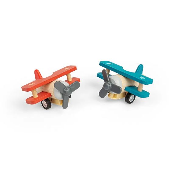 Bigjigs Toys Leseno navijalno letalo Dvokrilnik 1 kos