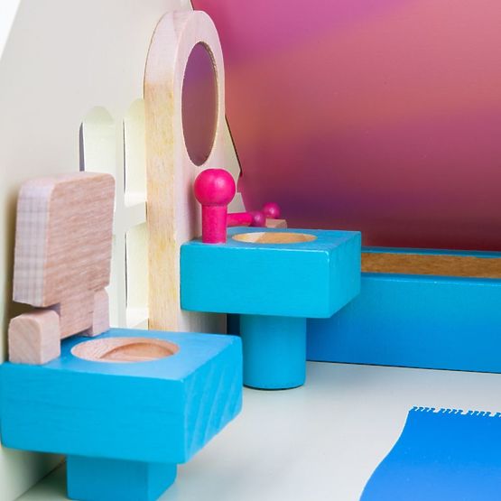 Bigjigs Toys Leseno pohištvo za hišice za punčke