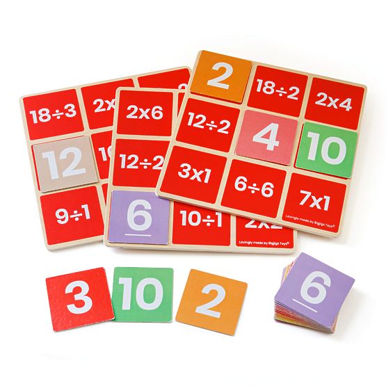 Bigjigs Toys Matematični bingo Množenje in deljenje