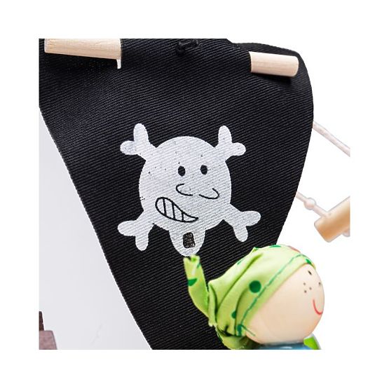 Bigjigs Toys Piratska ladja s pirati