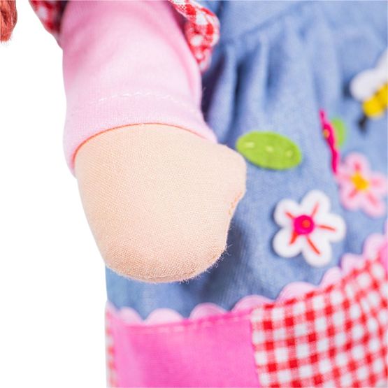 Bigjigs Toys Punčka iz blaga Melody 34 cm