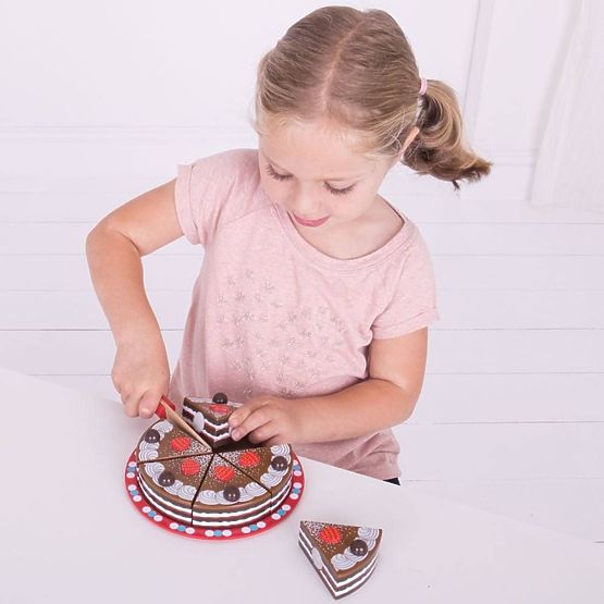 Bigjigs Toys Rezanje čokoladne torte