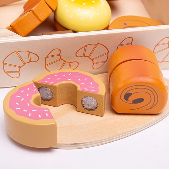 Bigjigs Toys Rezanje peciva v škatli