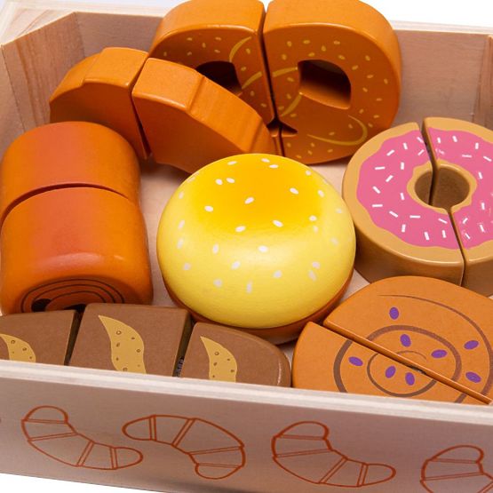 Bigjigs Toys Rezanje peciva v škatli