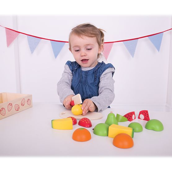 Bigjigs Toys Rezanje sadja v škatli