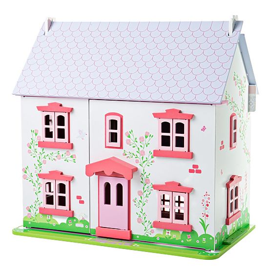 Bigjigs Toys Roza hišica za punčke