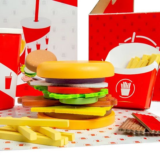 Bigjigs Toys Set Burger in krompirček