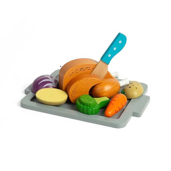 Bigjigs Toys Set Pečena piščanca z zelenjavo