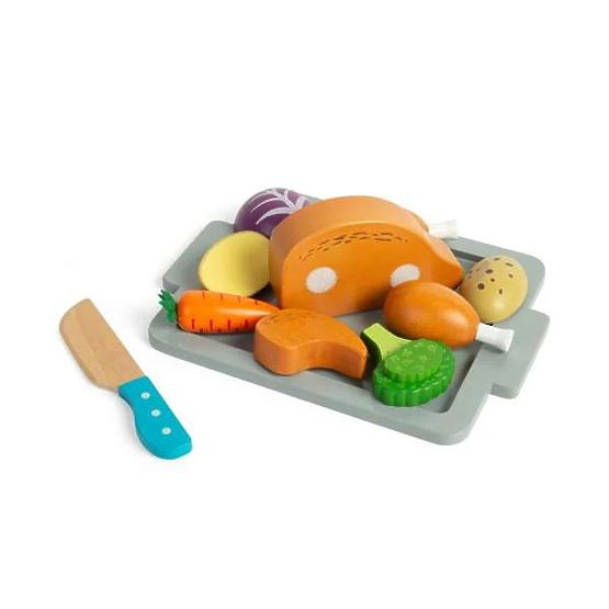Bigjigs Toys Set Pečena piščanca z zelenjavo