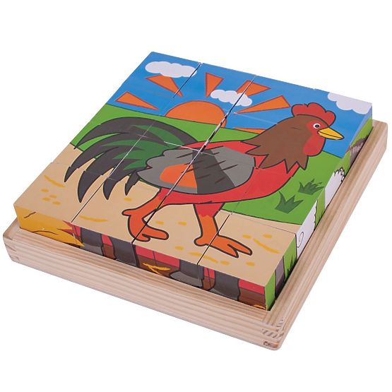 Bigjigs Toys Slike kocke farma