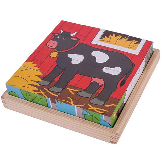 Bigjigs Toys Slike kocke farma