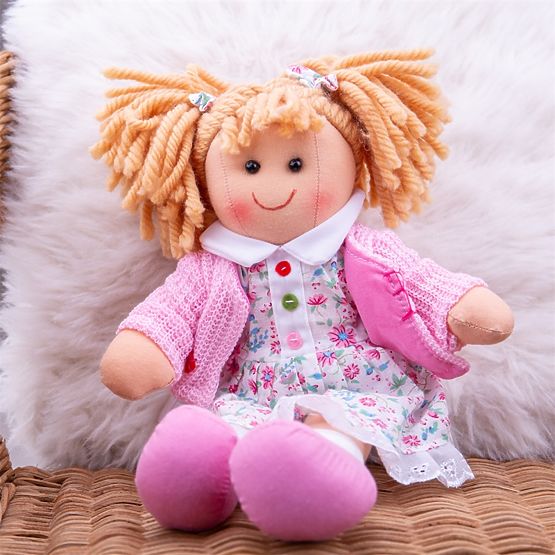 Bigjigs Toys Tkanina lutka Poppy 28 cm