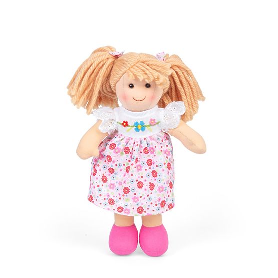 Bigjigs Toys Tkanina punčka Georgia - mala 25 cm