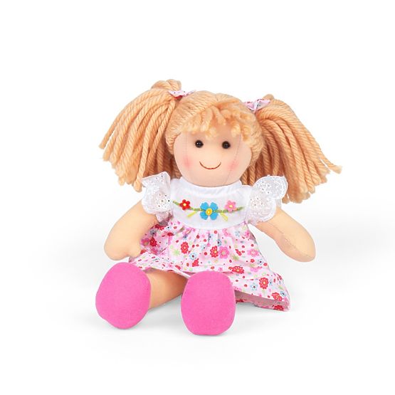 Bigjigs Toys Tkanina punčka Georgia - mala 25 cm