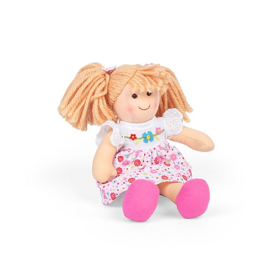 Bigjigs Toys Tkanina punčka Georgia - mala 25 cm